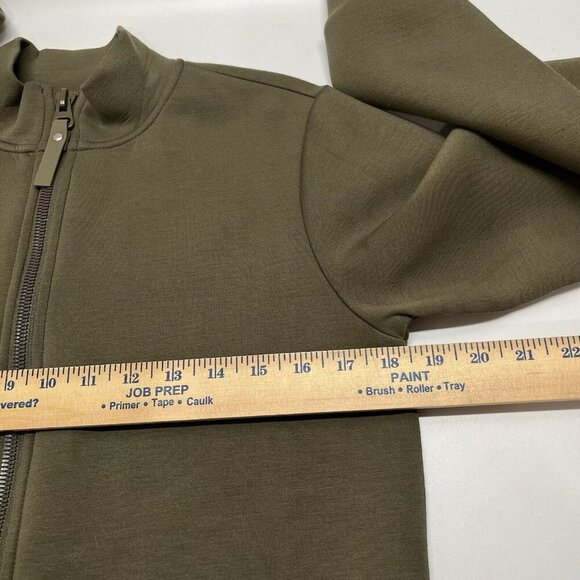Truth By Republic Solid Scuba Jacket Womens M Olive Green Full Zip Casual - Picture 12 of 14